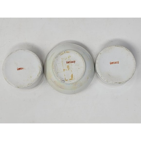 Vintage‎ Germany Small Hand Painted Trinket Boxes Luminescent Translucent Roses - Picture 3 of 11